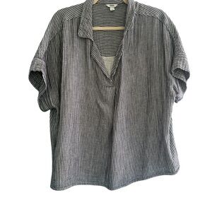 Sonoma Blue and White Striped Shirt